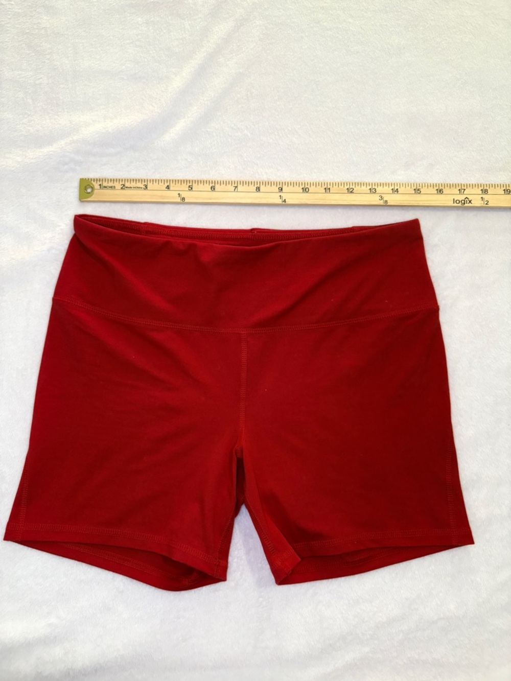 DSG Red High-Waist Bike Shorts size Large NWOT